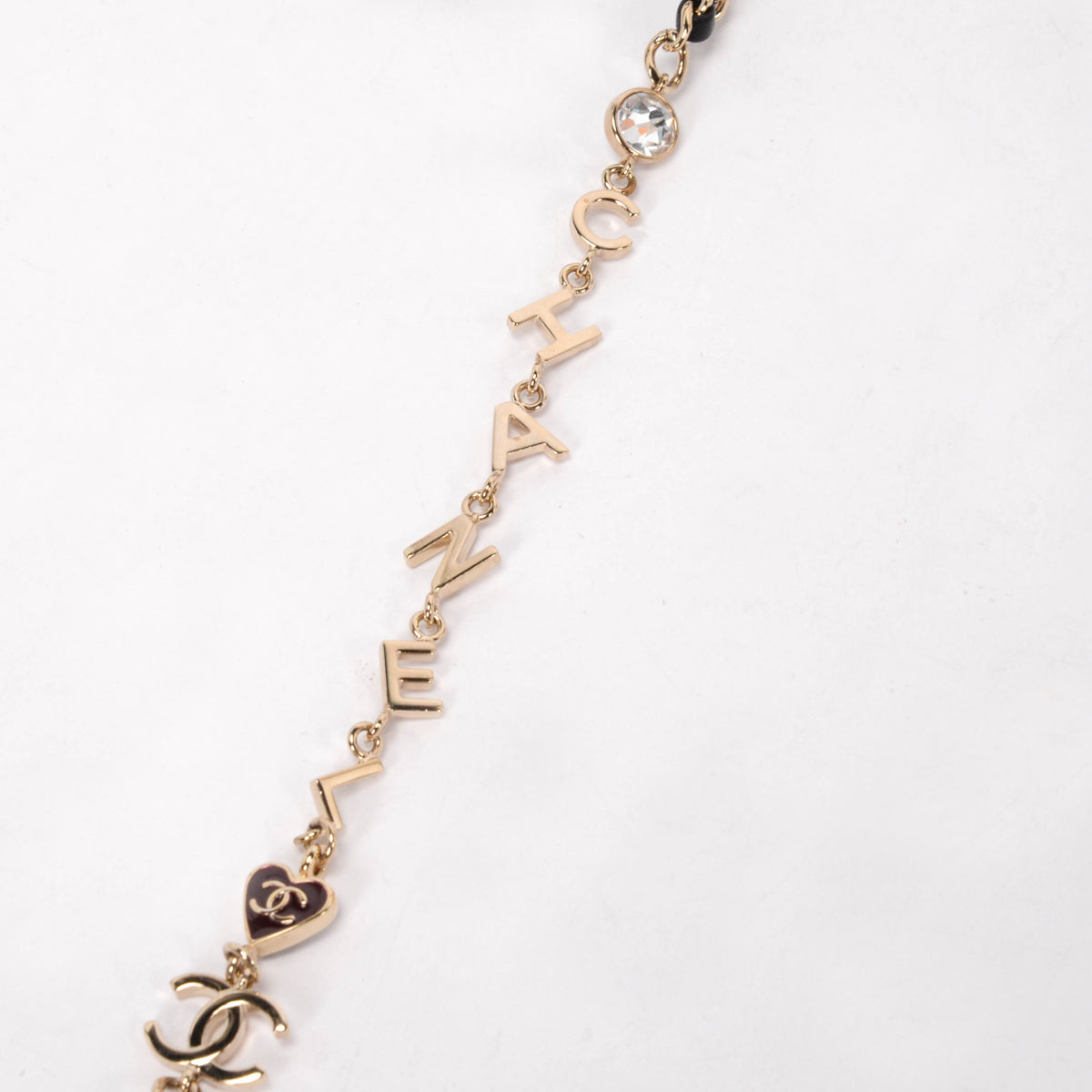 Chanel Black Square Frame Sunglasses With Chain