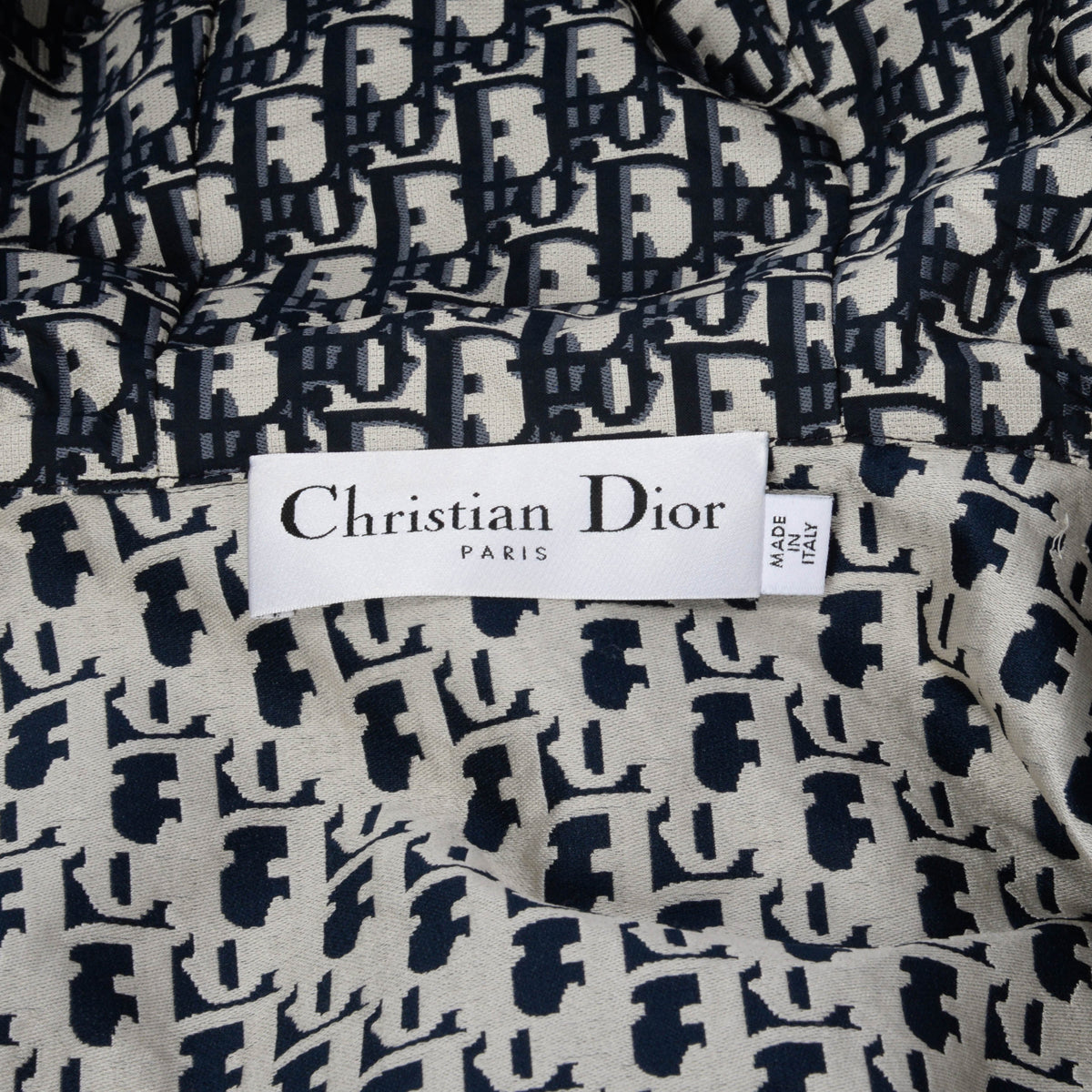 Dior Navy Technical Taffeta Oblique Hooded Anorak M