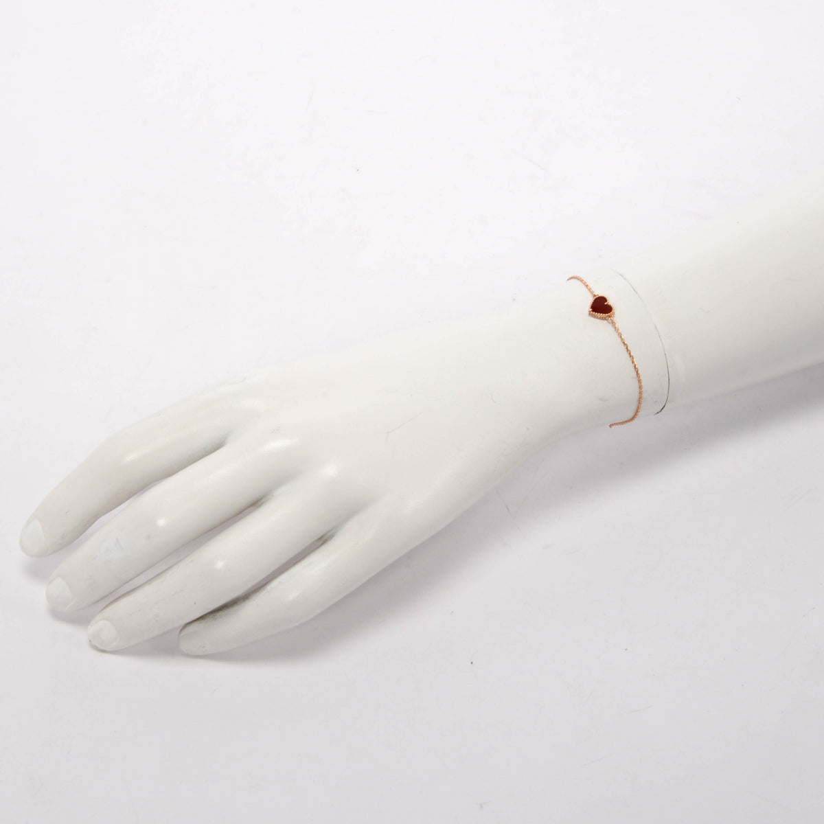 Van Cleef & Arpels Rose Gold & Carnelian Sweet Hearts Bracelet