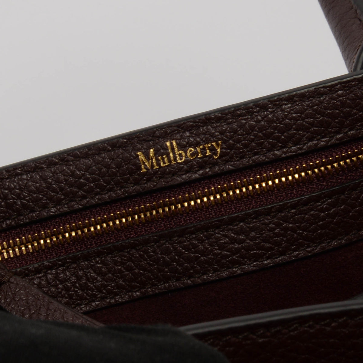 Mulberry Oxblood Classic Grain Small Bayswater With Strap
