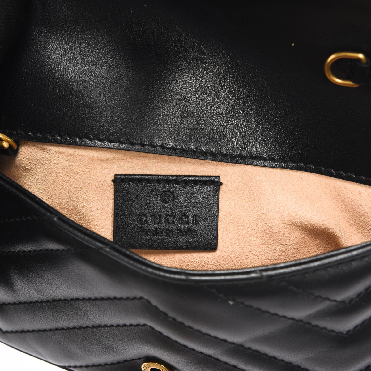 Gucci Black Matelasse GG Marmont Super Mini Bag