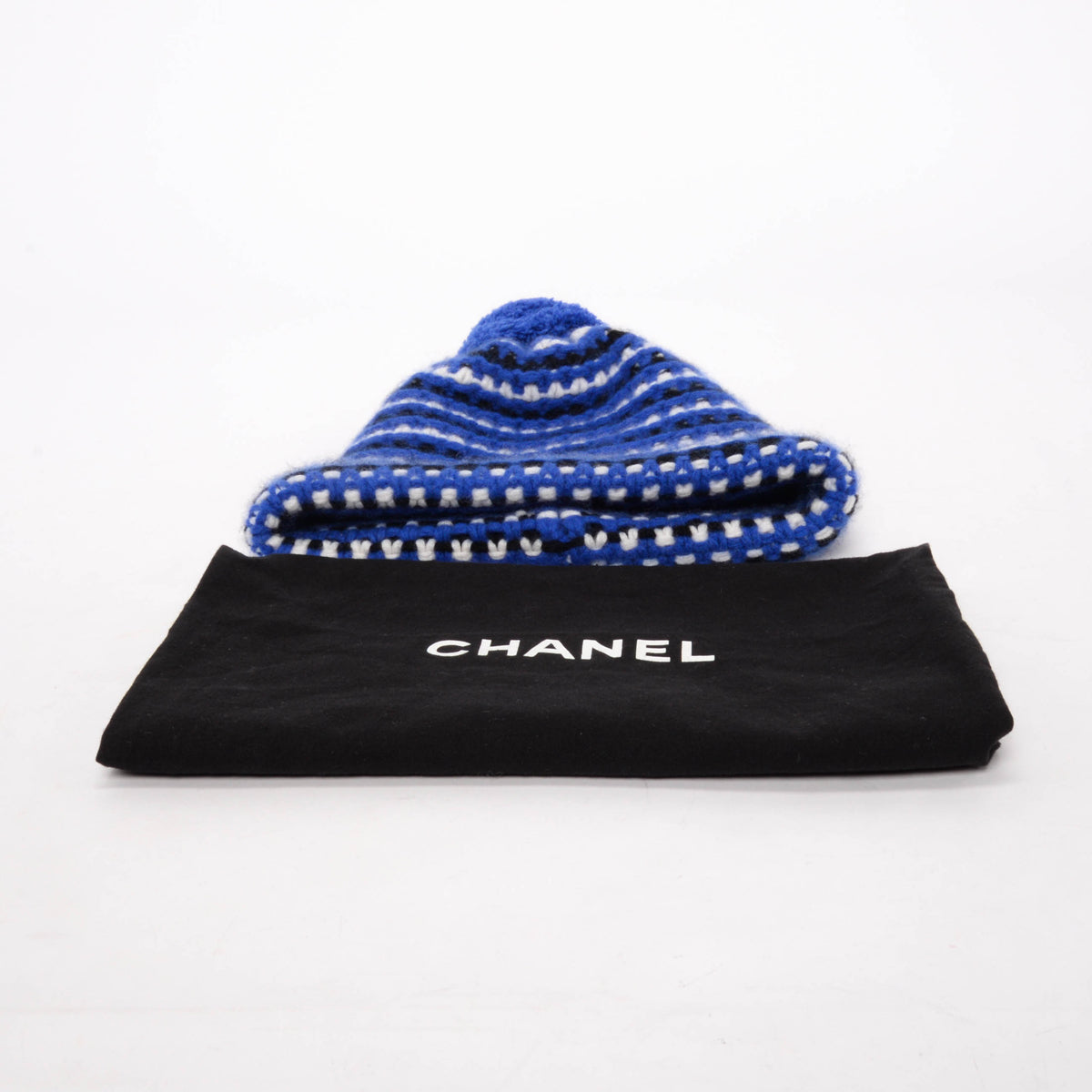 Chanel Blue Cashmere CC Beanie