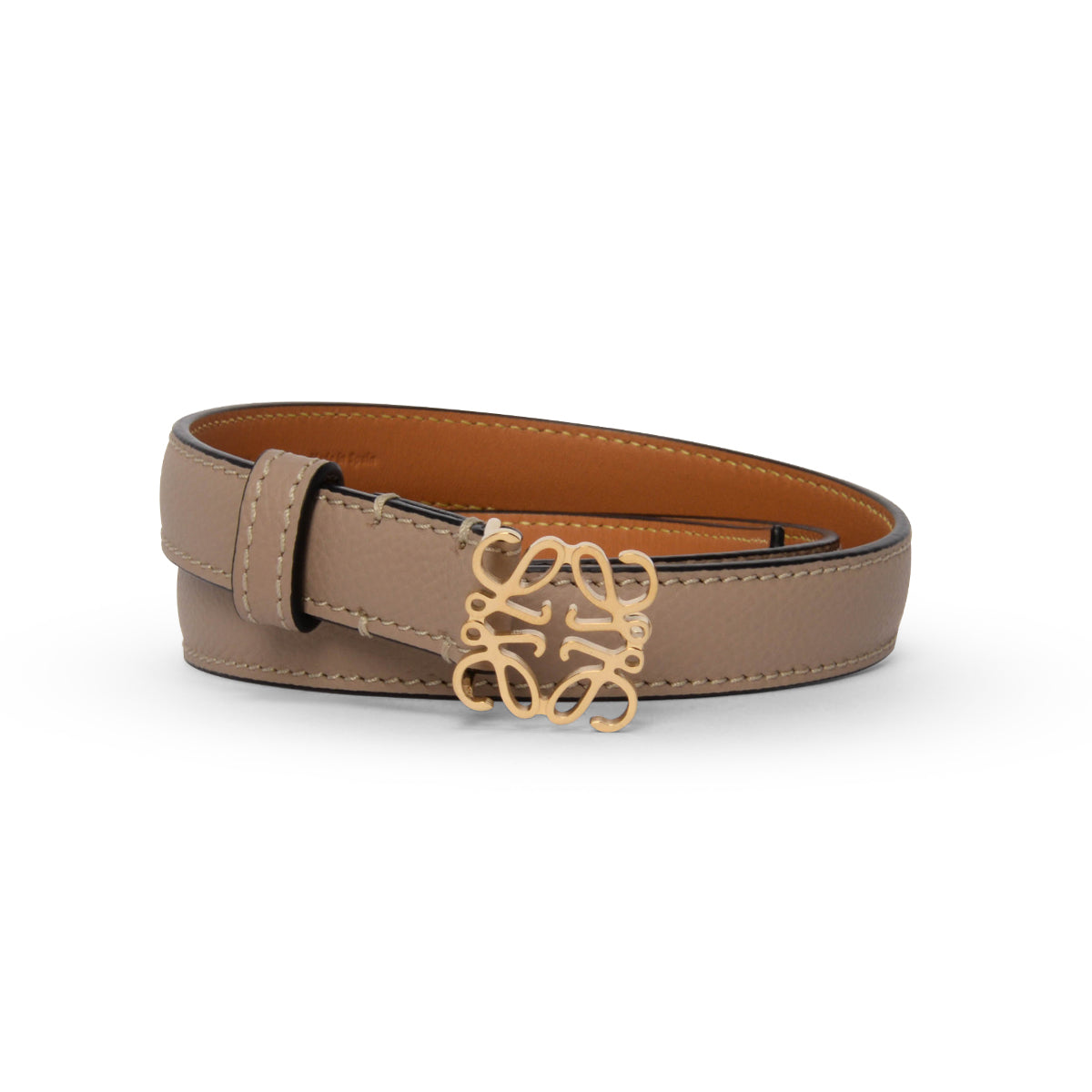 Loewe Sand Grained Calfskin Anagram Belt