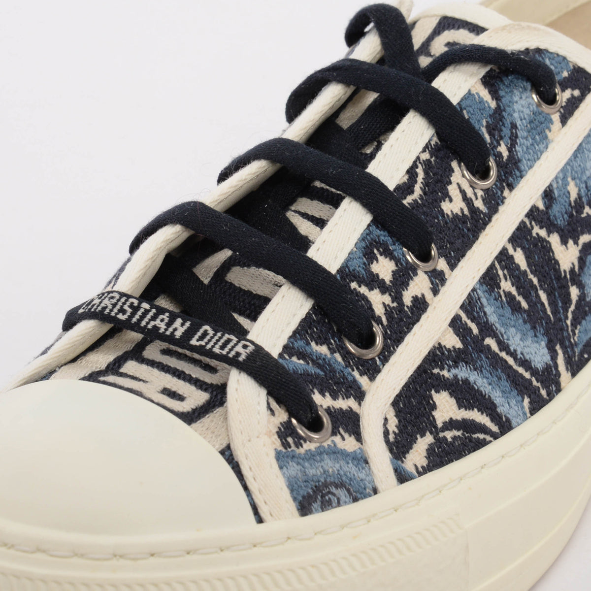 Dior Indigo Palms Embroidered Walk'N'Dior Sneakers 42