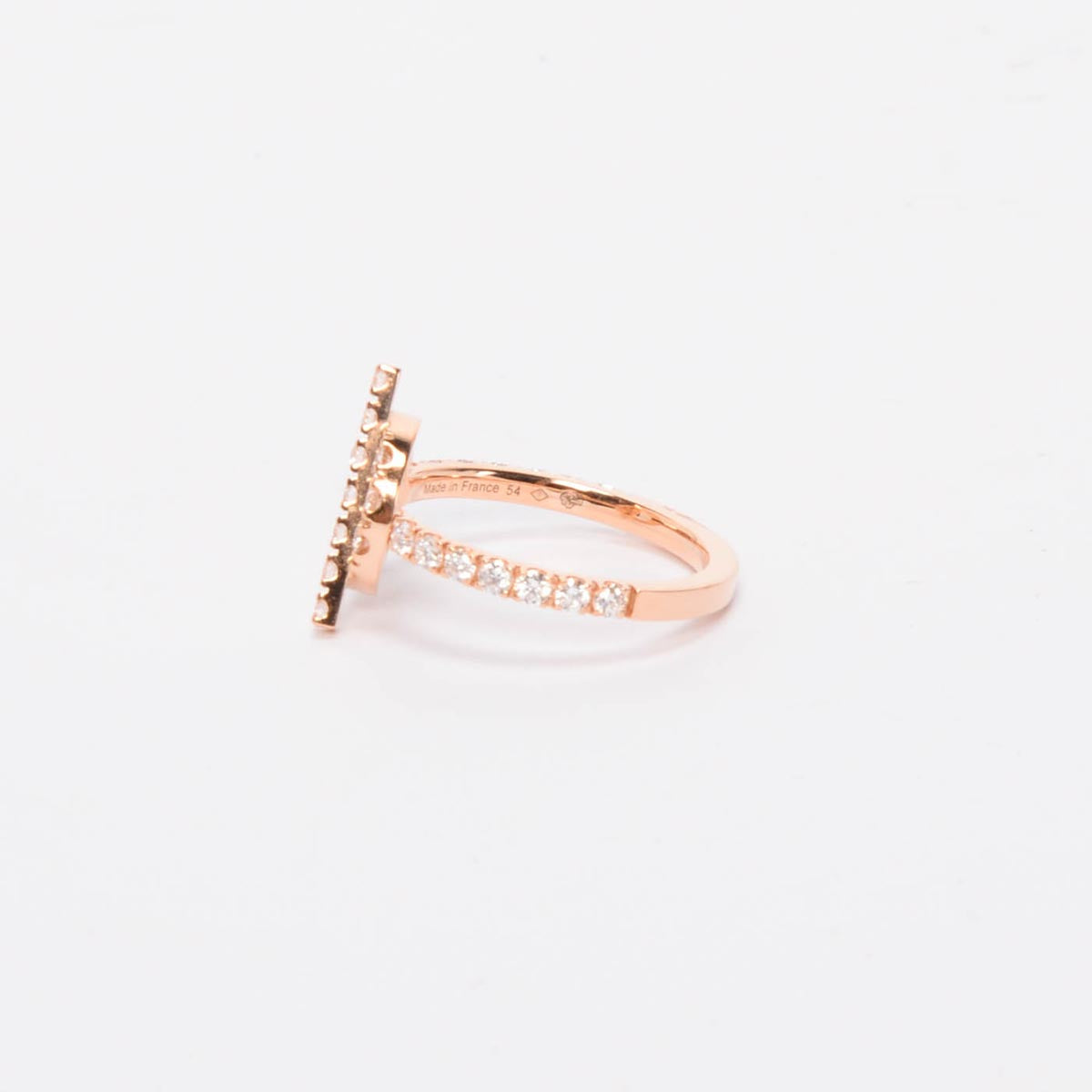 Hermes 18k Rose Gold & Diamond Finesse Ring