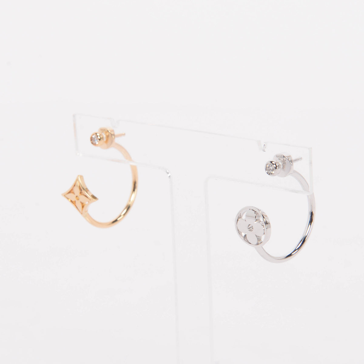 Louis Vuitton Gold & Diamond Idylle Blossom Hoop Earrings