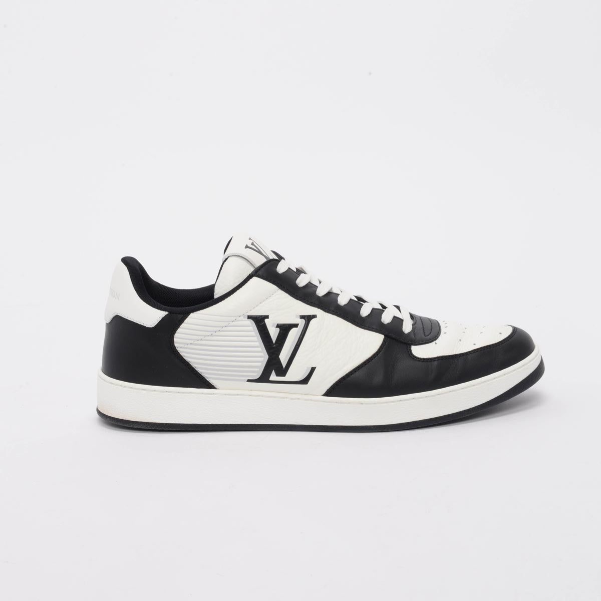 Louis Vuitton Black & White Calfskin Rivoli Sneakers 8