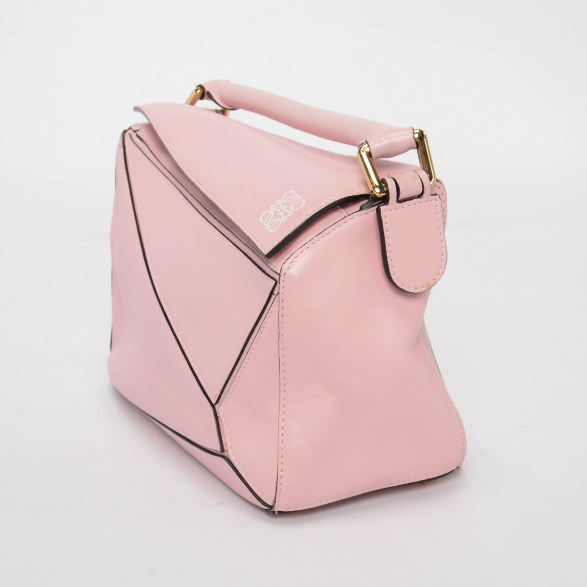Loewe Soft Pink Calfskin Small Puzzle Bag