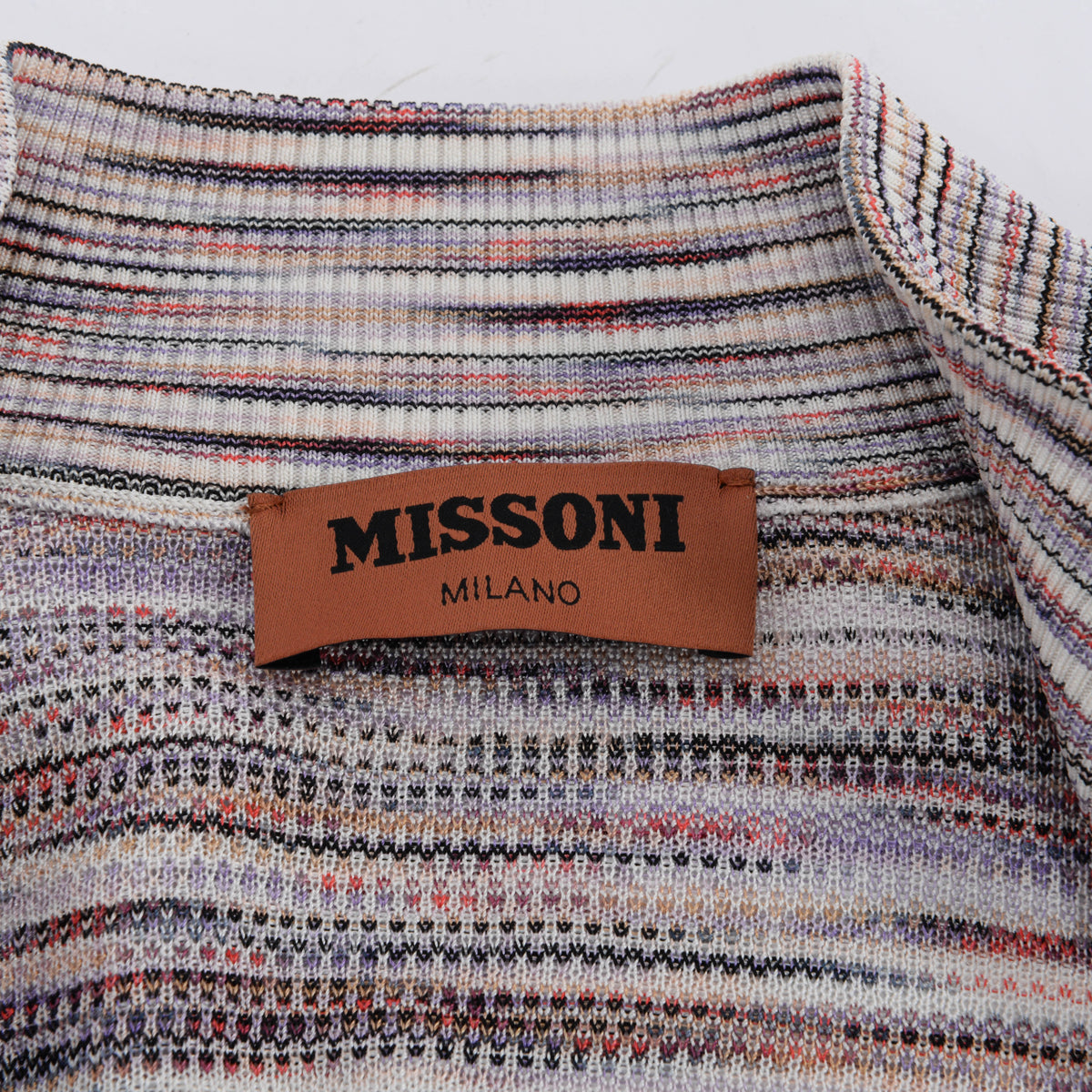 Missoni Pastel Striped Knit Zip Front Jacket IT 40