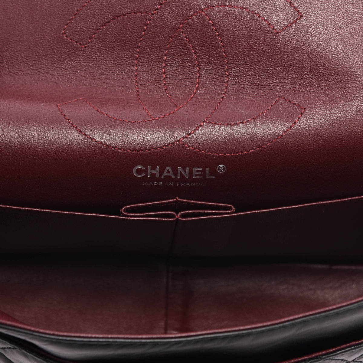 Chanel Black Aged Calfskin 2.55 Reissue 226 Flap Bag