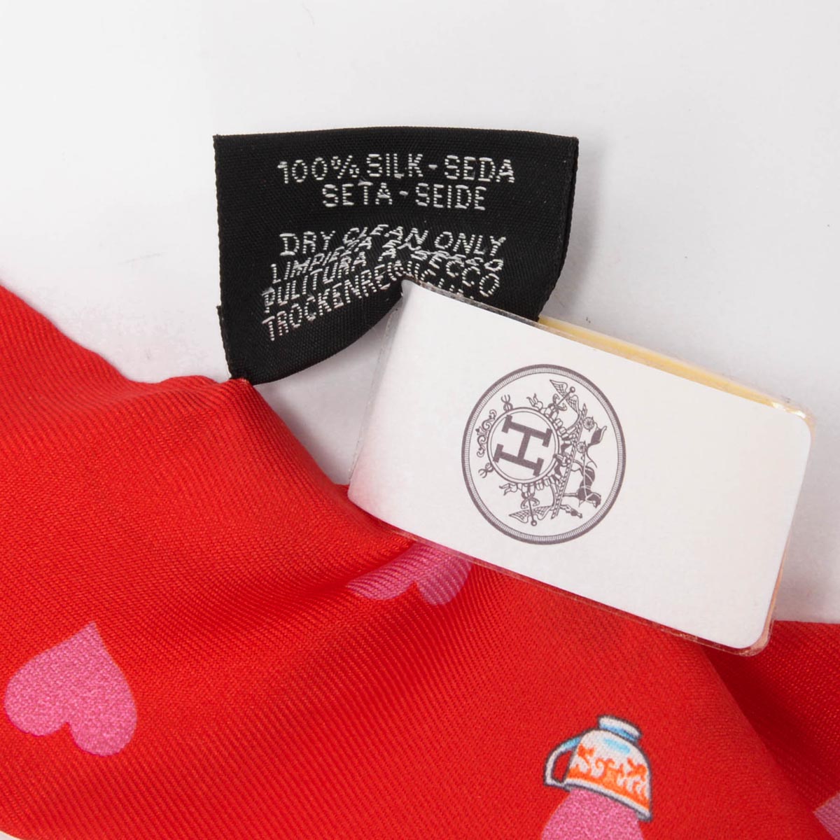 Hermes Rouge Vif Silk Tea Time Twilly