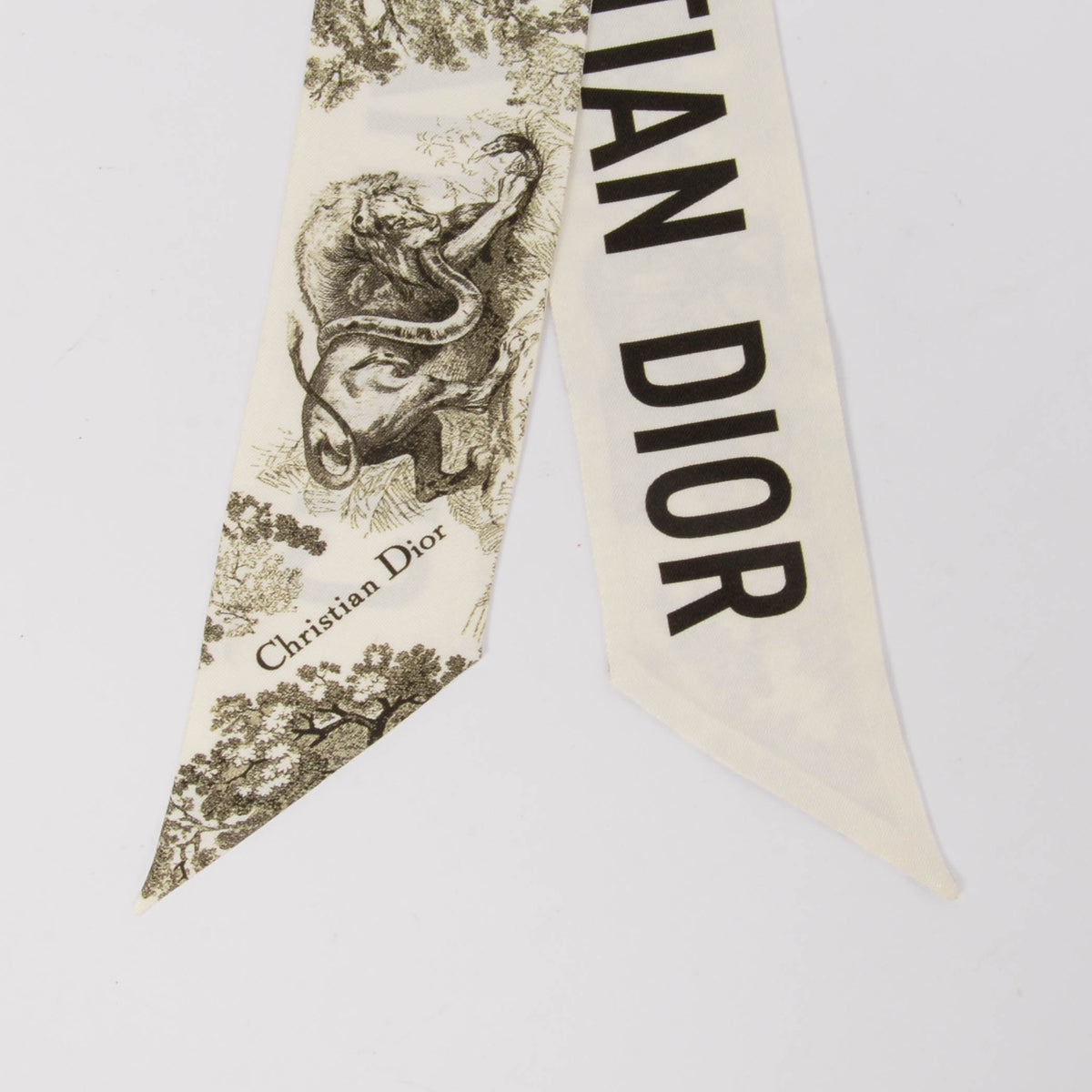 Dior Khaki Silk Toile De Jouy Mitzah