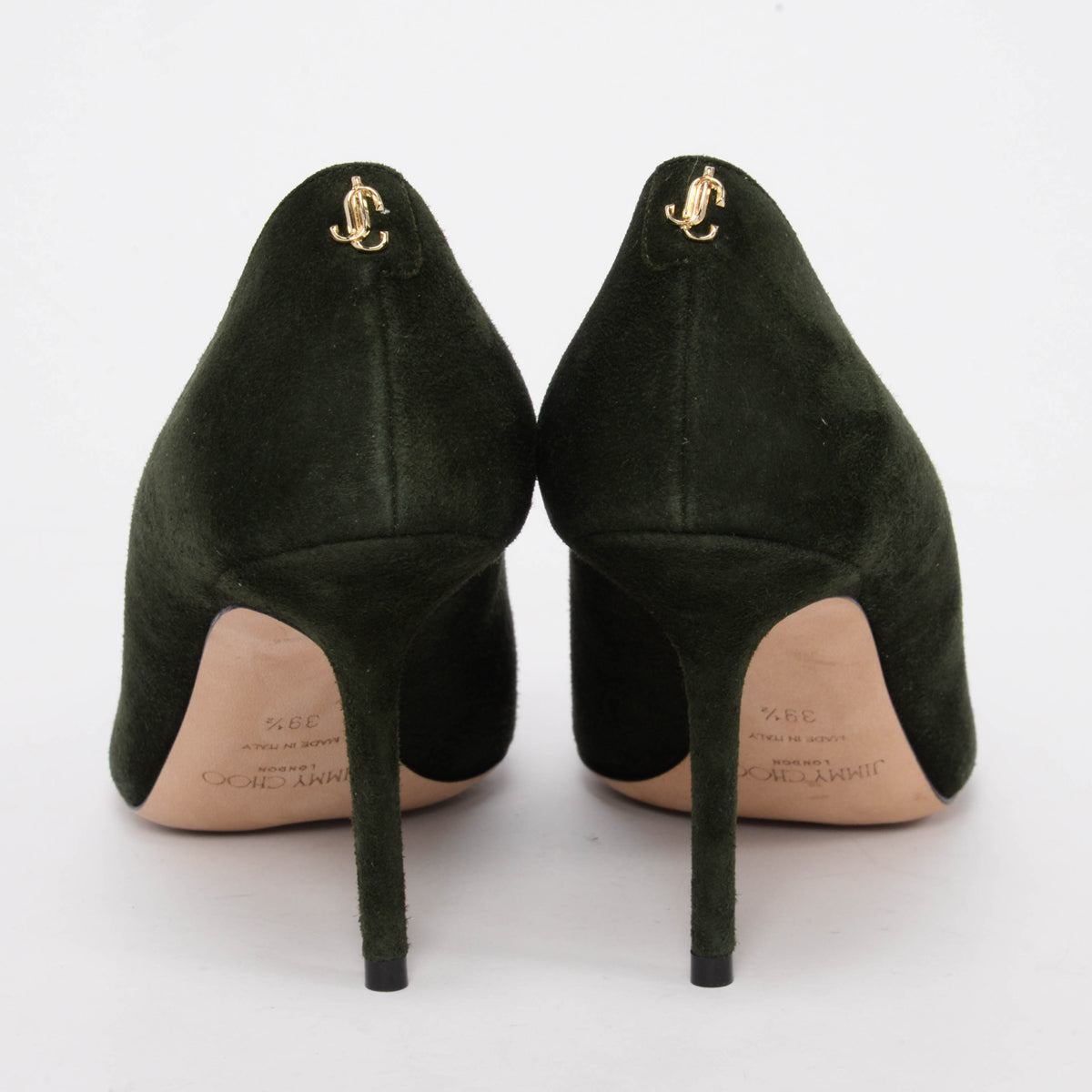 Jimmy Choo Dark Moss Suede Love Pumps 39.5