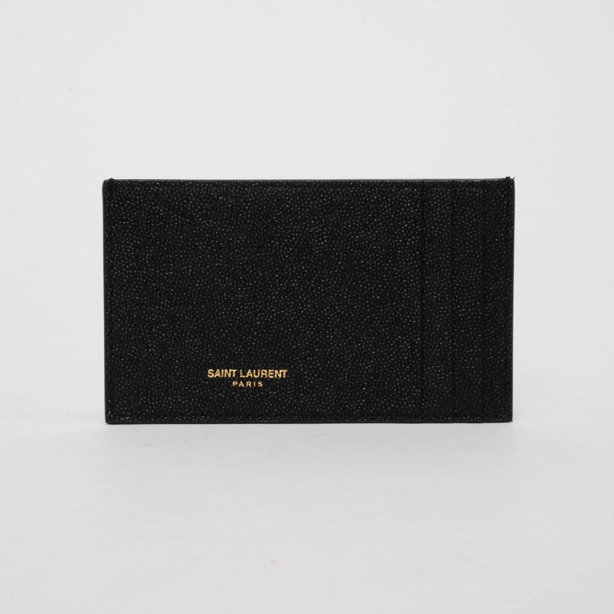 Saint Laurent Black Grain de Poudre Uptown Chain Wallet