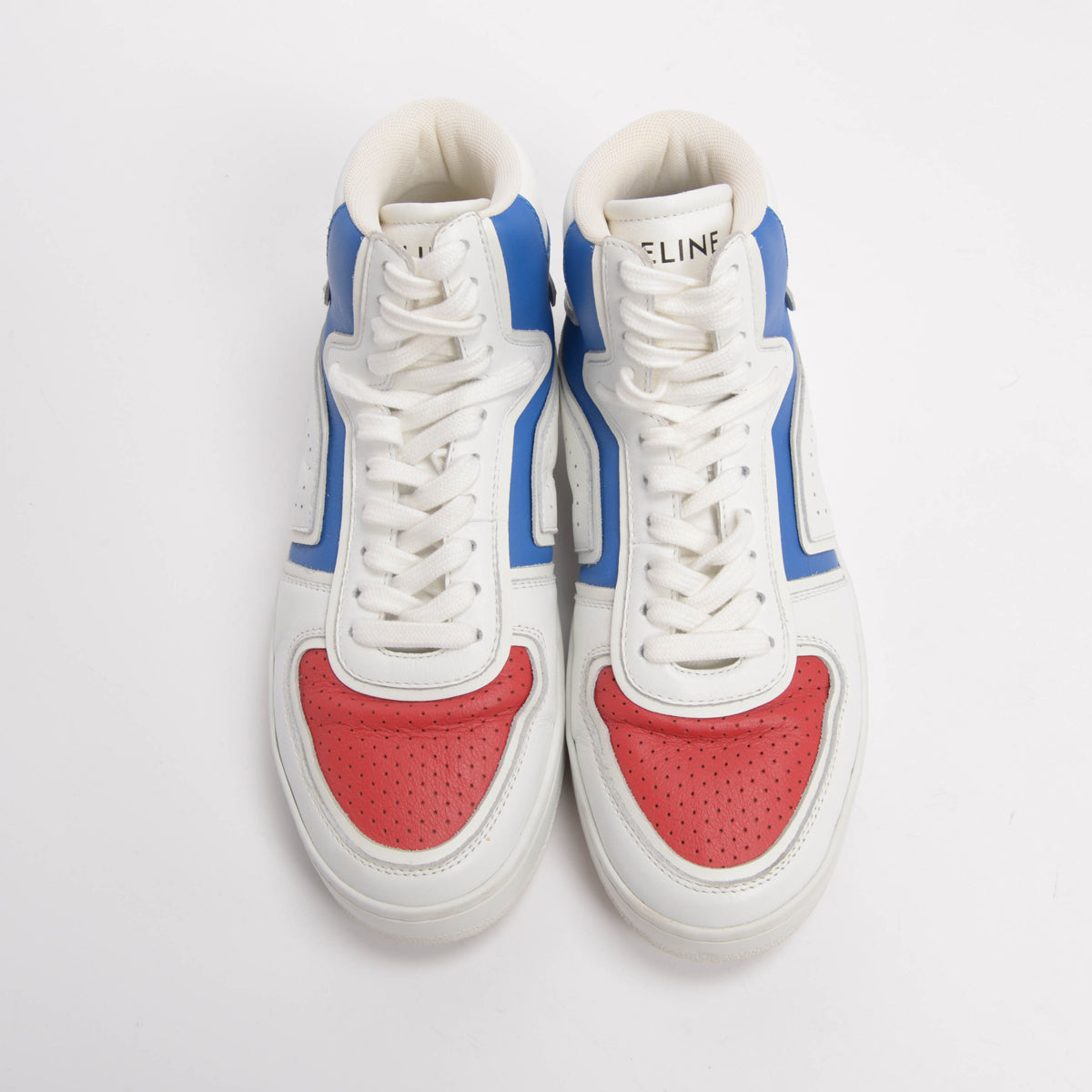 Celine White Leather CT-01 "Z" High Top Sneakers 39