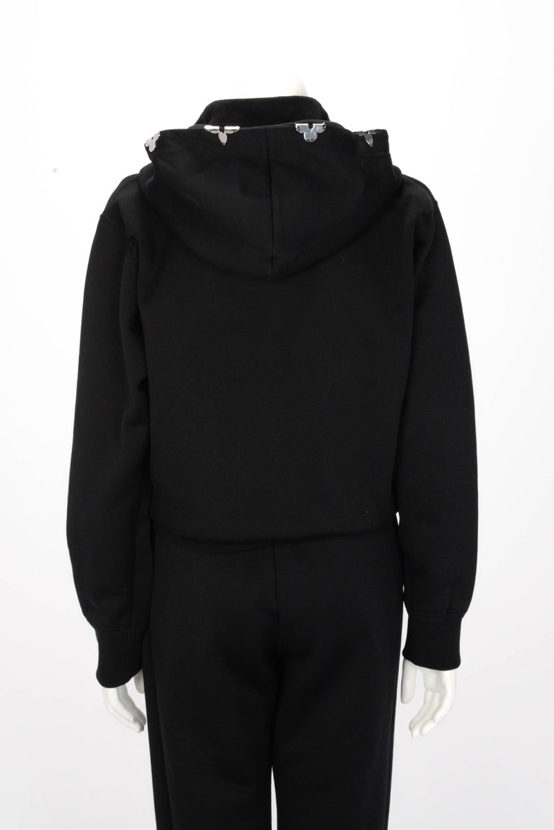 Louis Vuitton Black Cotton Jersey Monogram Accent Tracksuit XS