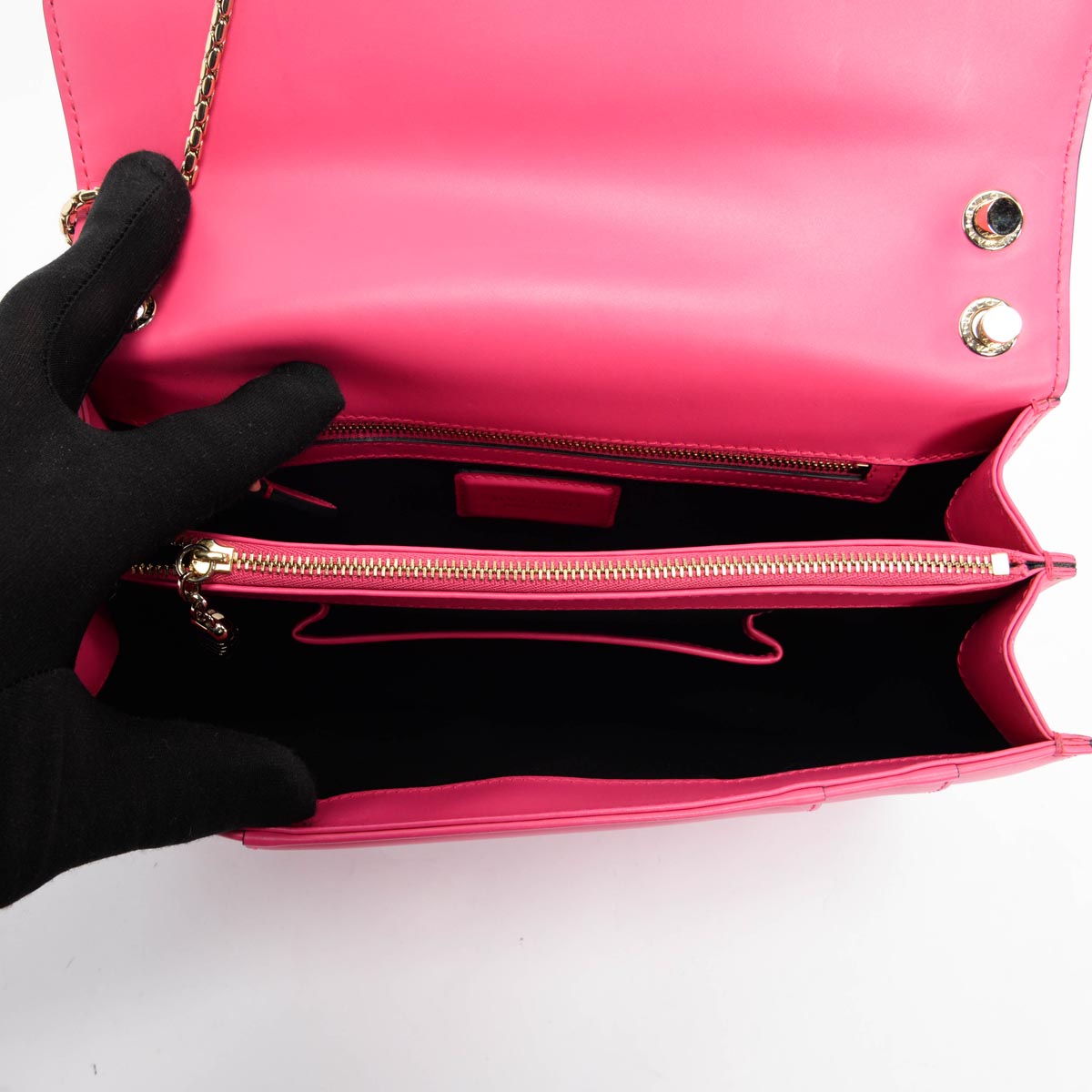 Bulgari Hot Pink Calfskin Serpenti Forever Bag