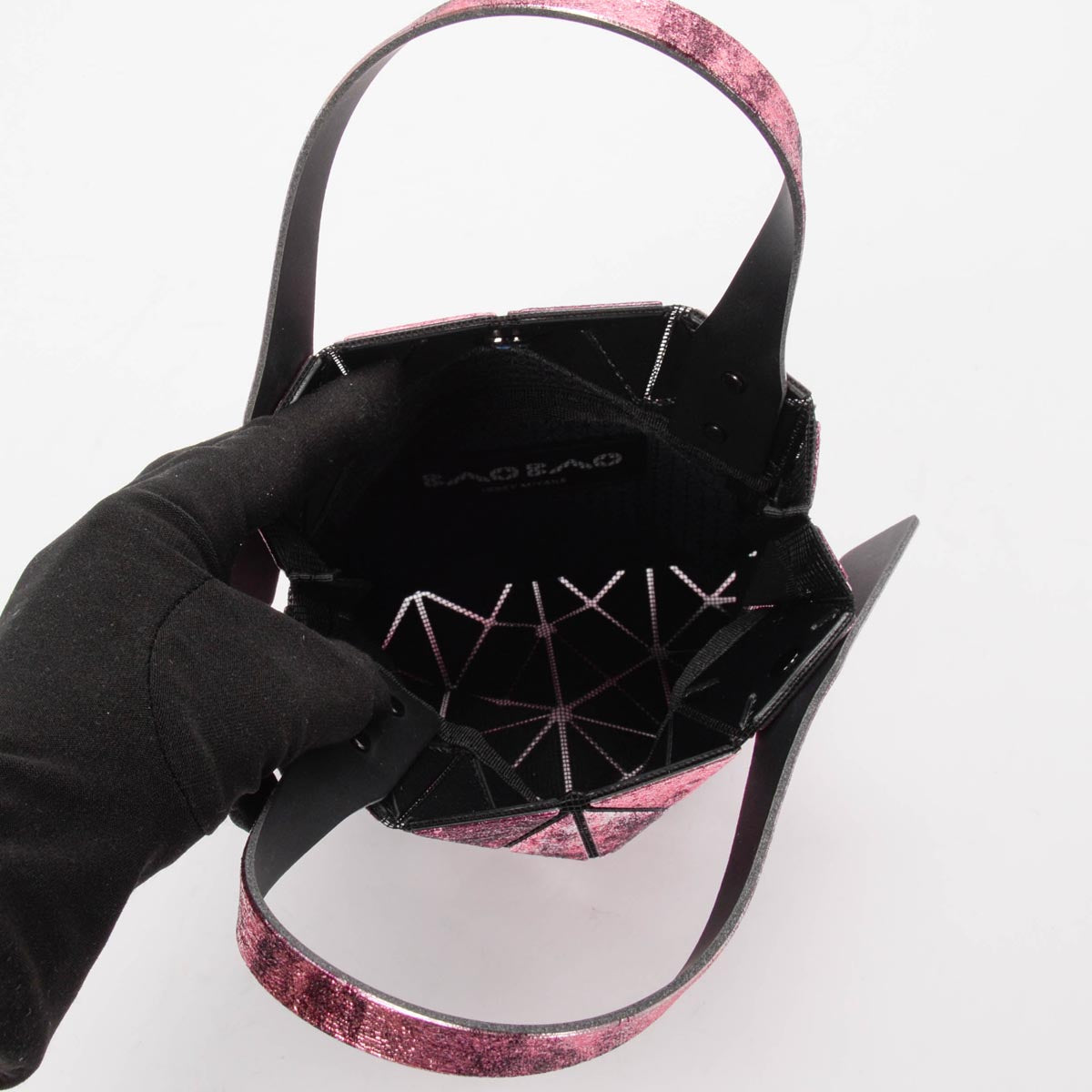 Issey Miyake Pink Platinum Nebula Bao Bao Mini Tote