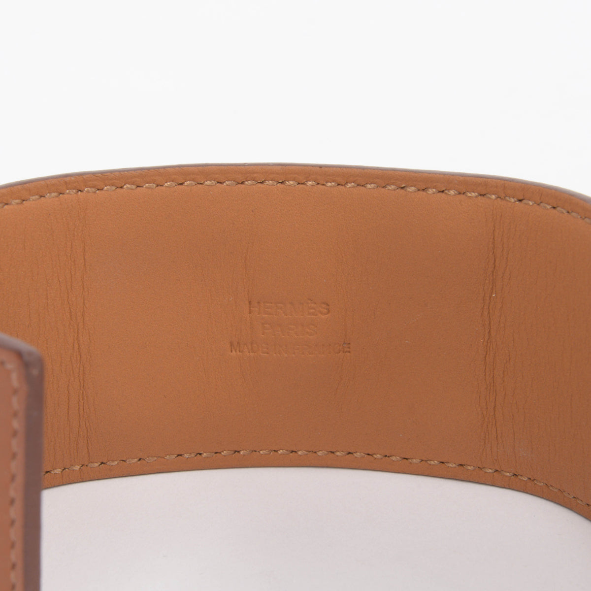 Hermes Cognac Leather Collier de Chien Shadow Bracelet