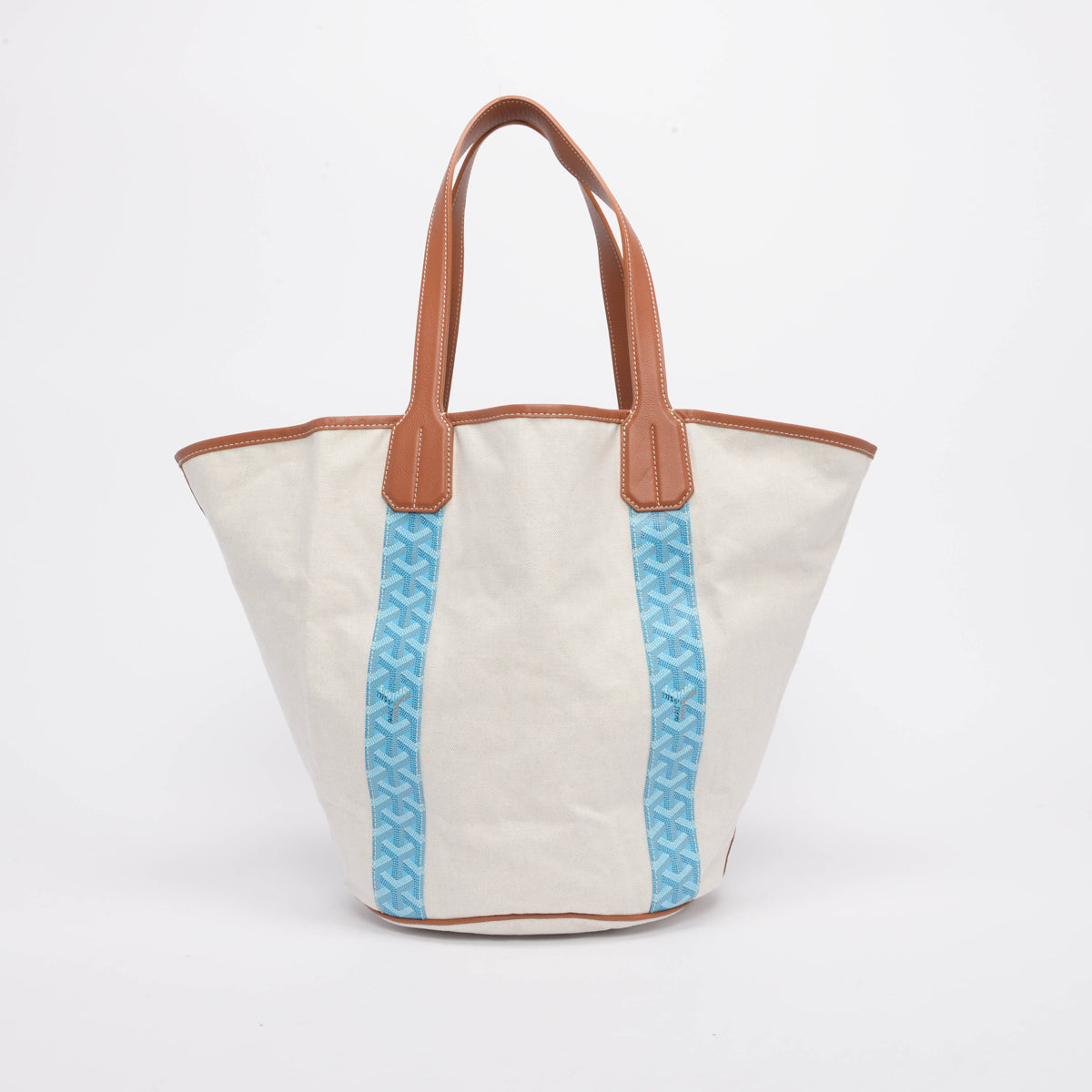 Goyard Turquoise Goyardine Reversible Belharra Tote