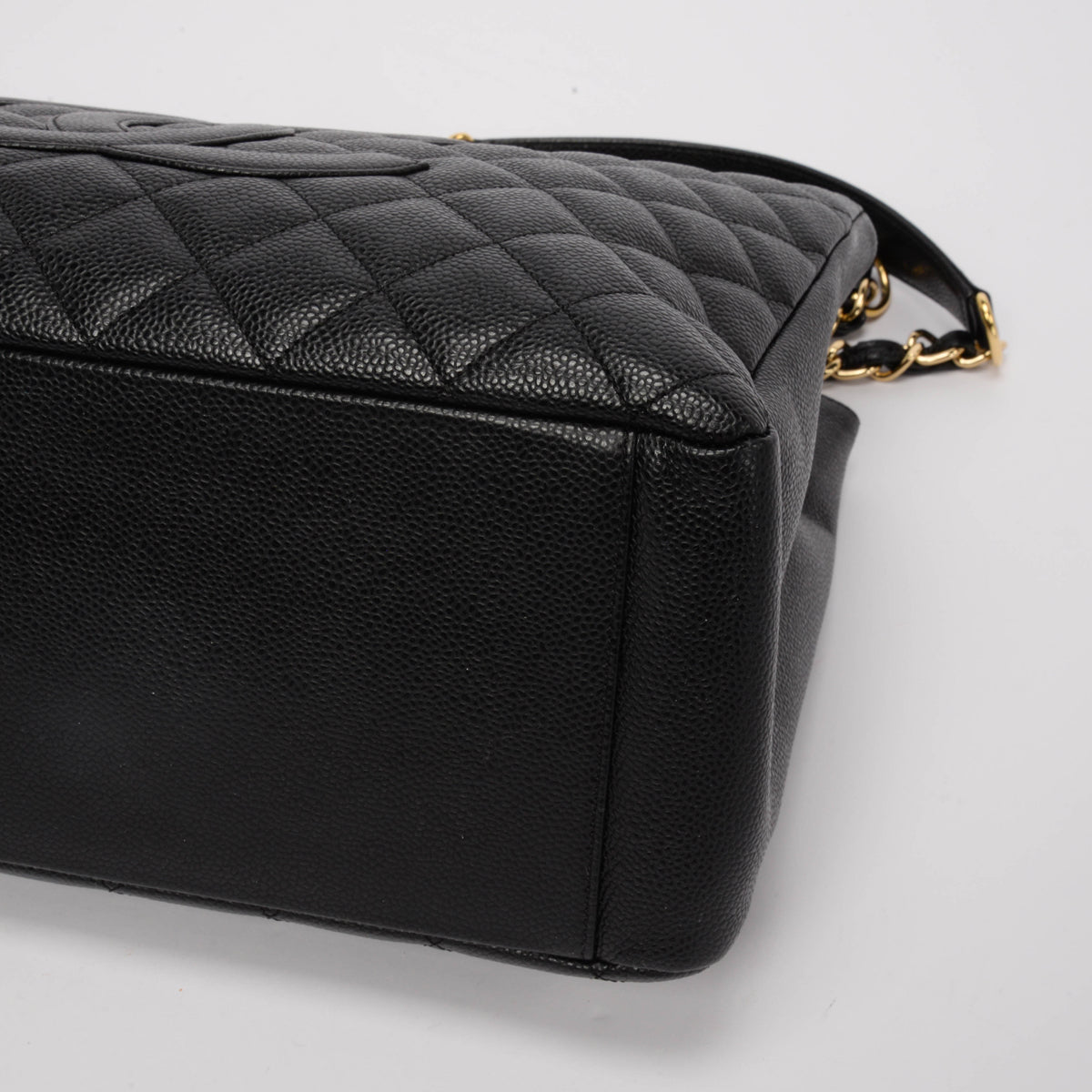 Chanel Black Quilted Caviar Grand Shopping Tote