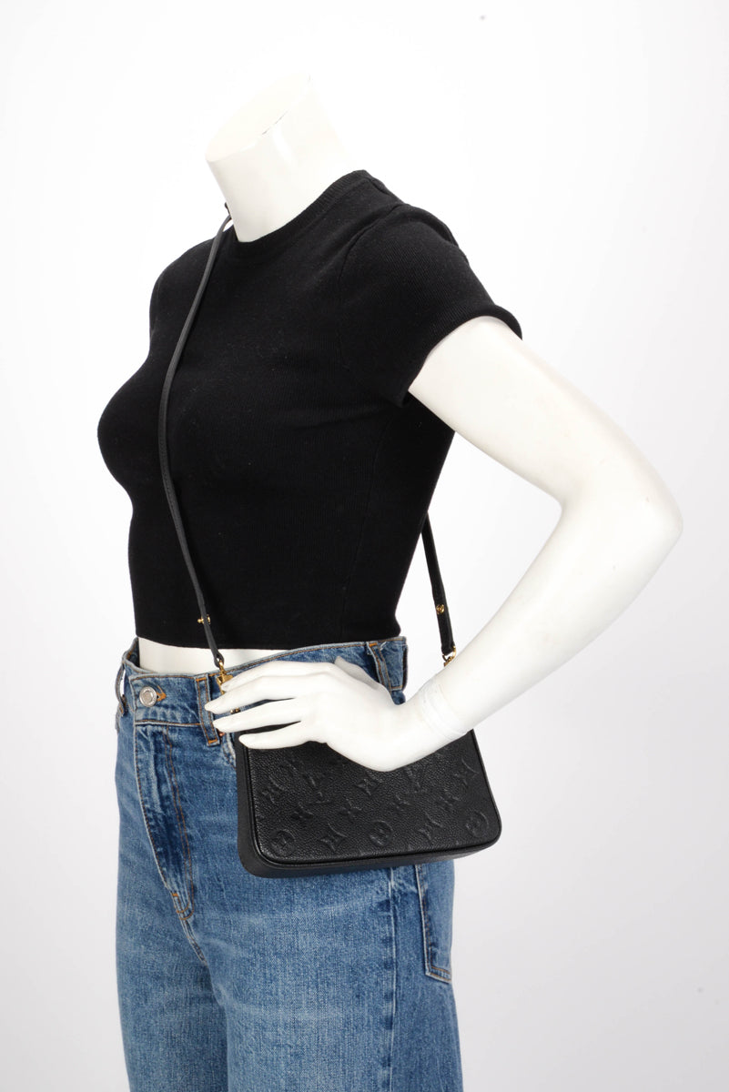 Louis Vuitton Black Monogram Empreinte Easy Pouch on Strap
