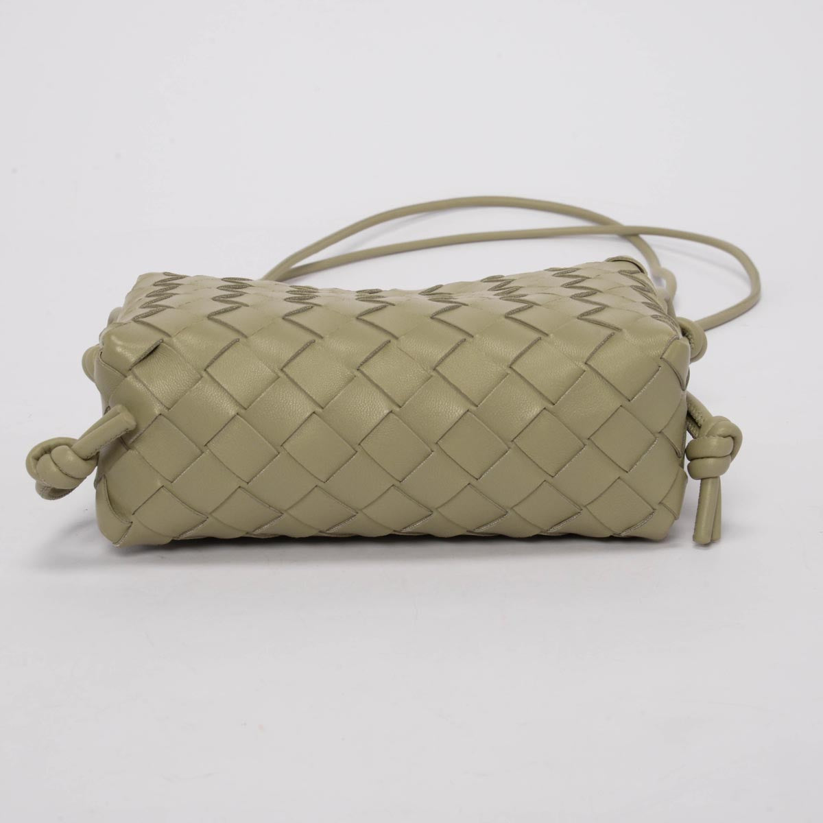 Bottega Veneta Travertine Intrecciato Mini Loop Camera Bag