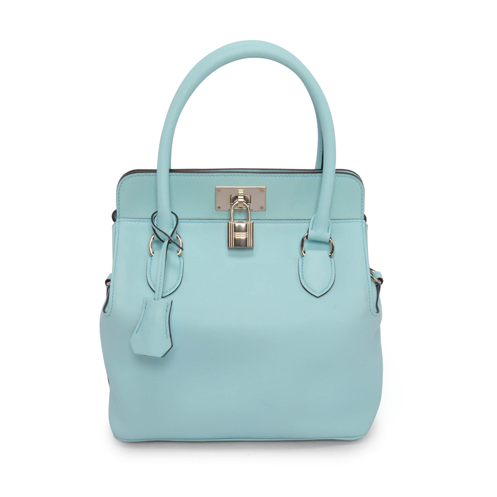 Hermes Bleu Zephyr Swift Mini Toolbox Bag