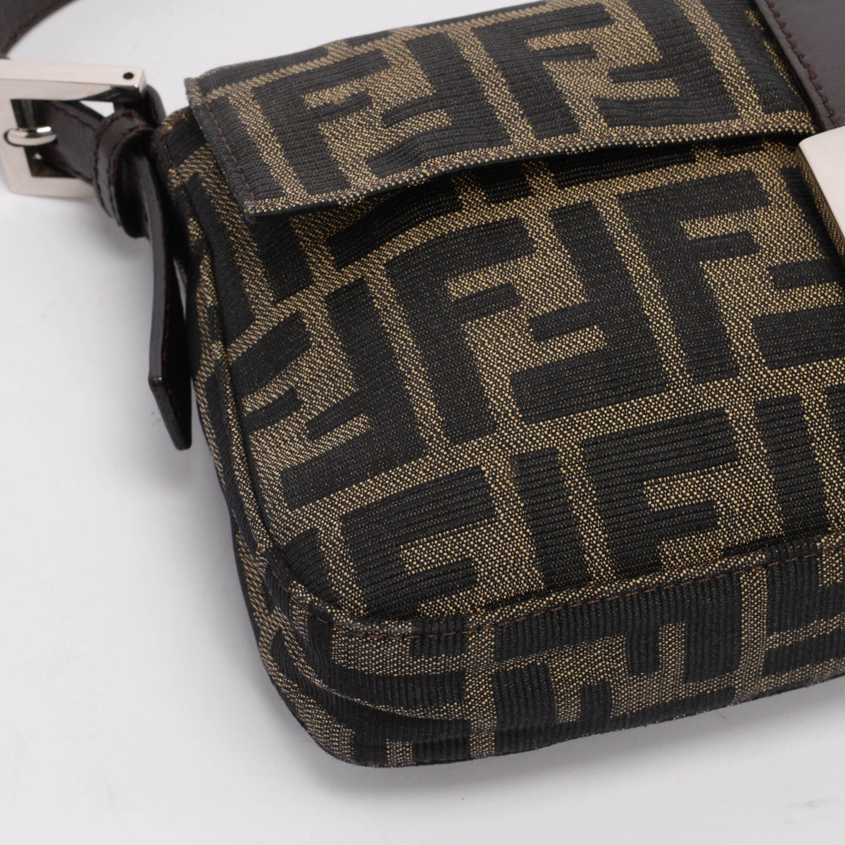 Fendi Tobacco Zucca Canvas Baguette Bag