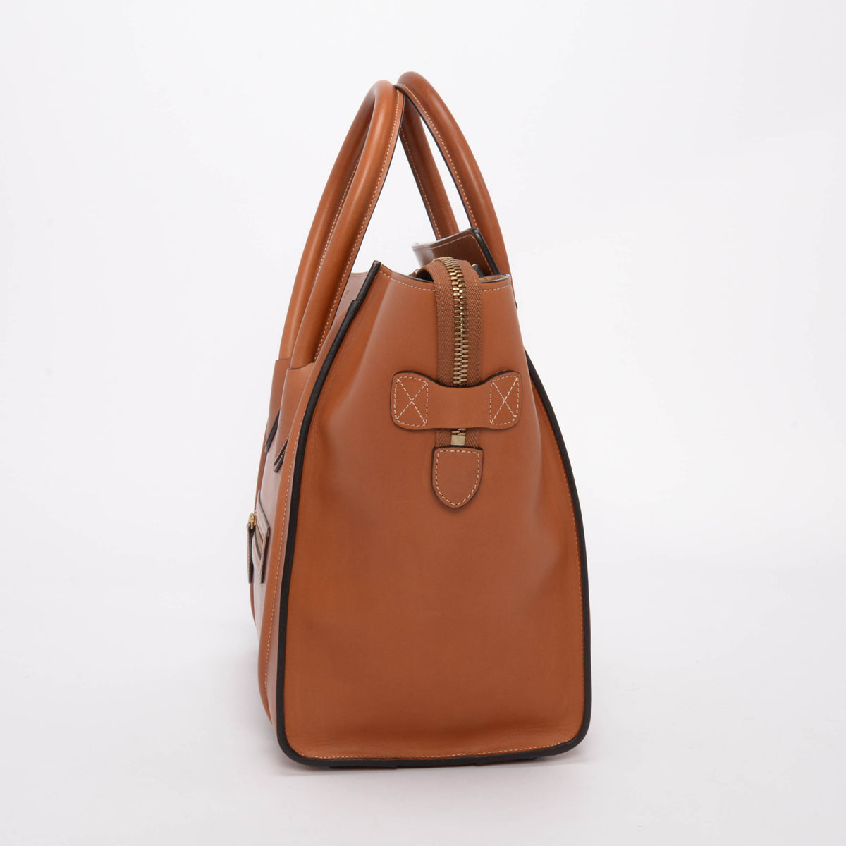 Celine Tan Natural Calfskin Mini Luggage Tote