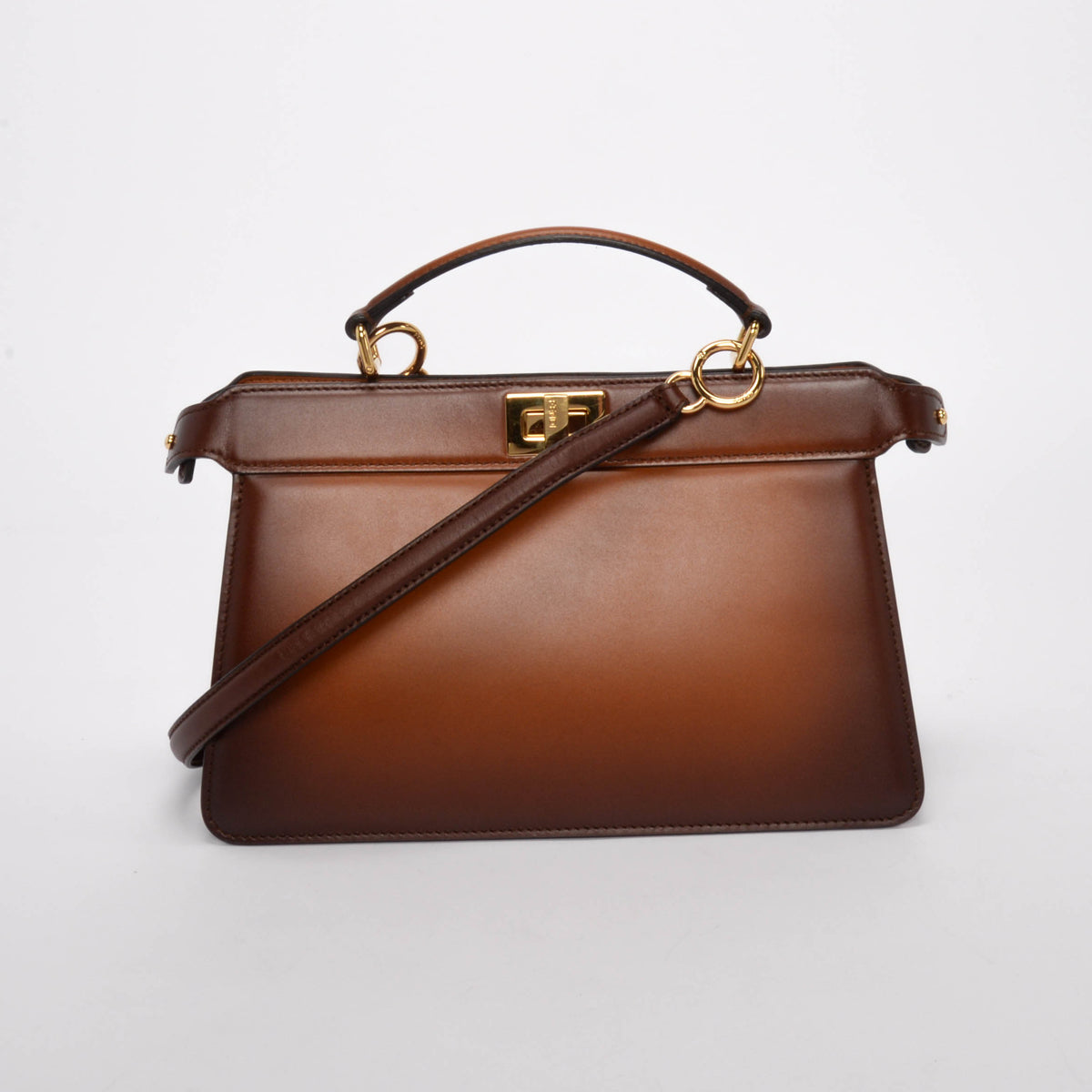 Fendi Brown Ombre Shiny Nappa Peekaboo ISeeU East-West Bag