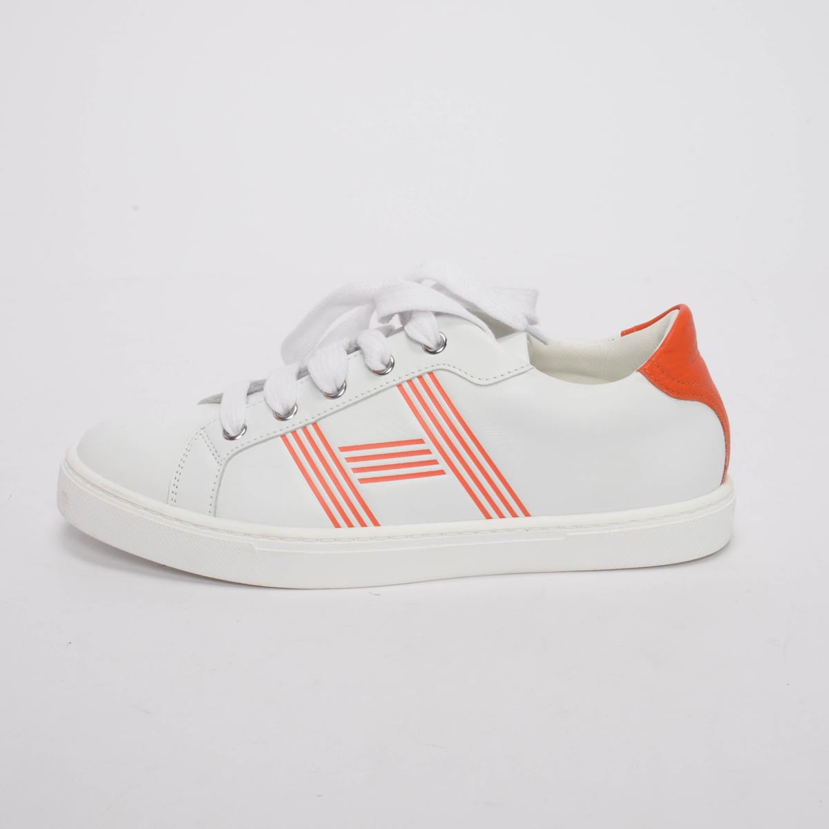 Hermes White Calfskin Avantage Sneakers 36.5