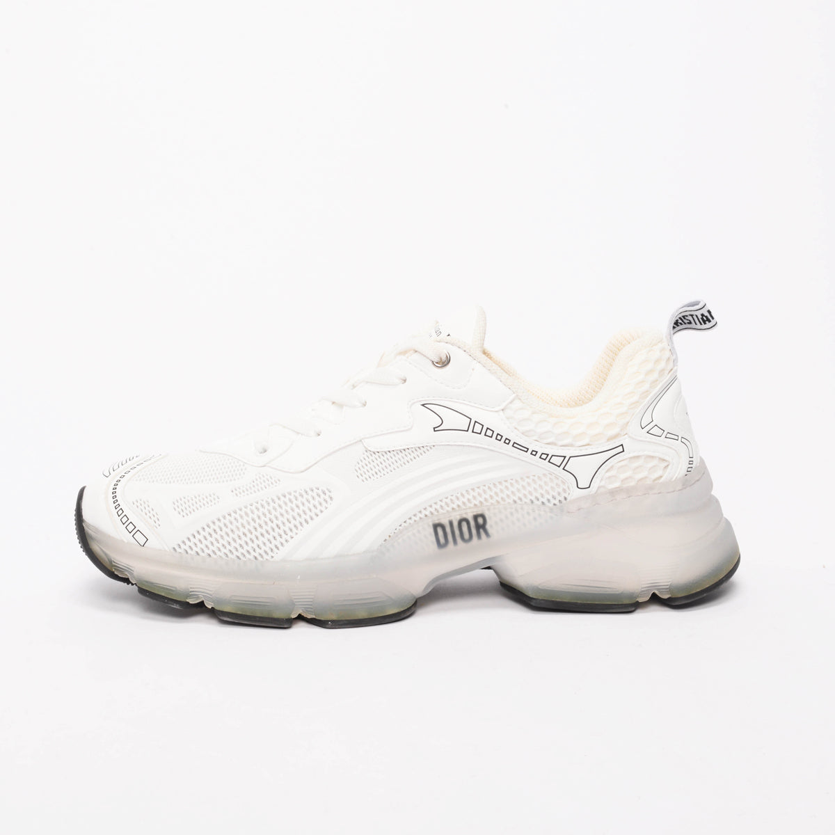 Dior White Mesh Dior Vibe Sneakers 41