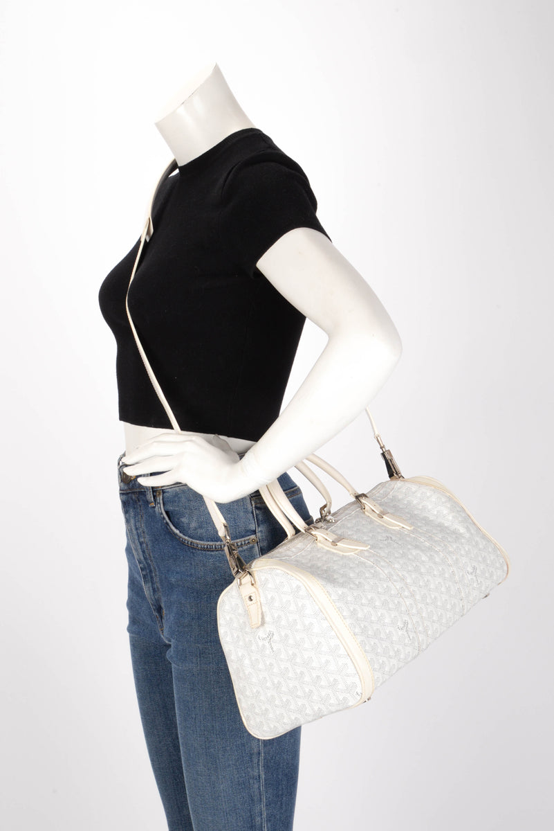 Goyard White Goyardine Crosiere 40 Cross Body Bag
