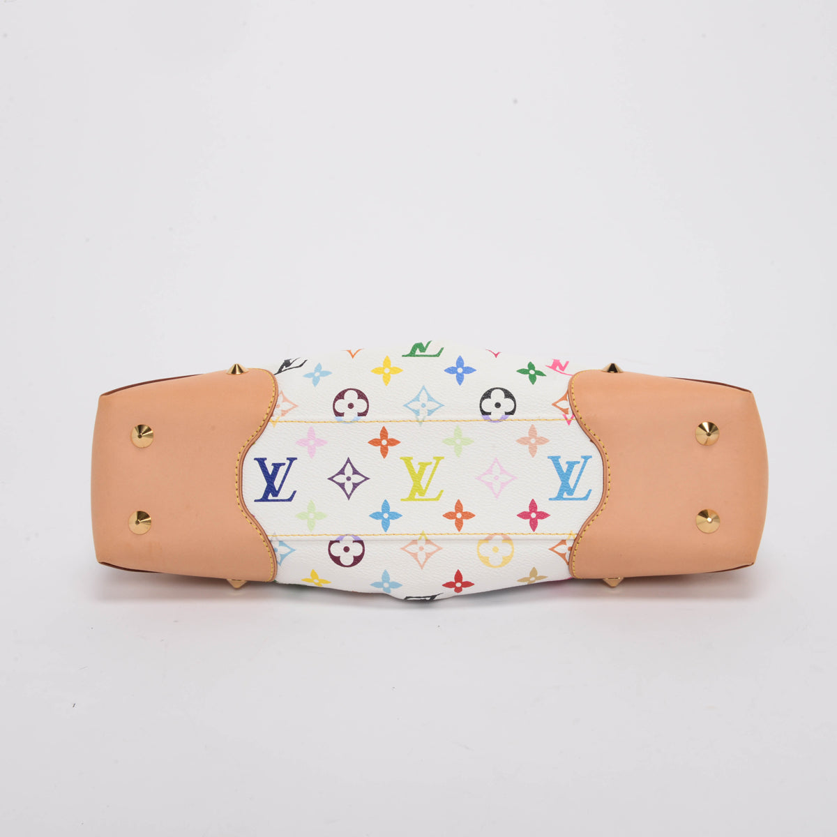 Louis Vuitton White Monogram Multicolore Judy MM Clutch