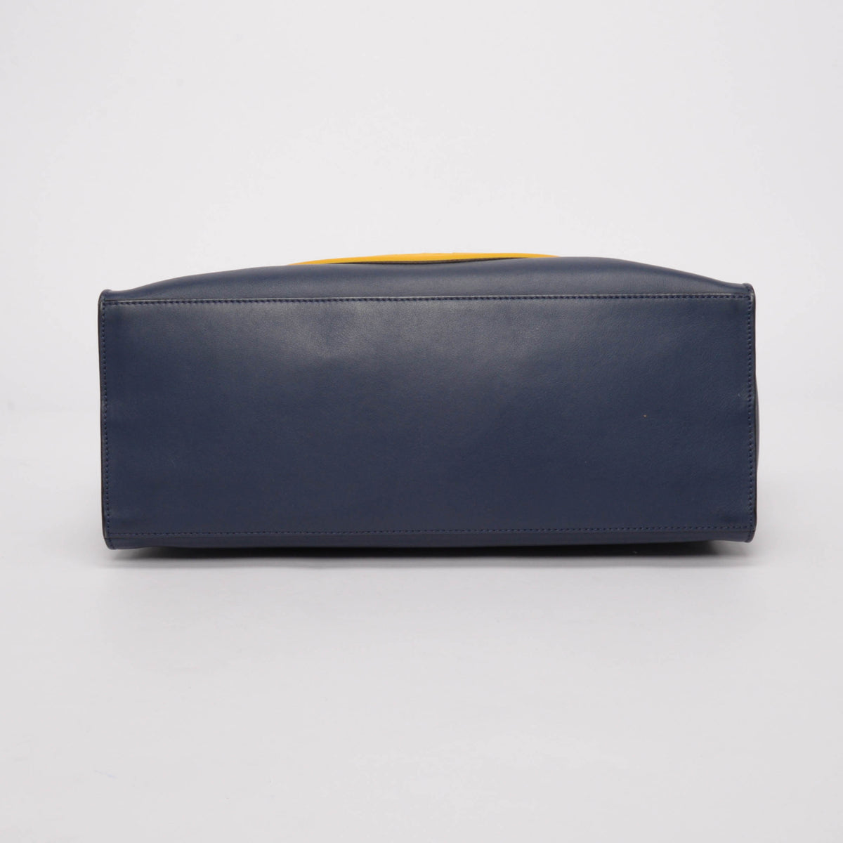 Fendi Navy Vitello Lui Logo Patch Messenger Bag