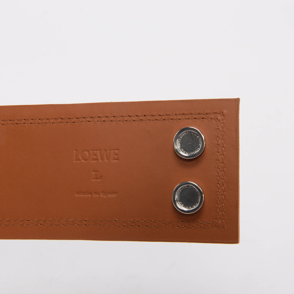 Loewe Tan Calfskin Logo Maxi Belt