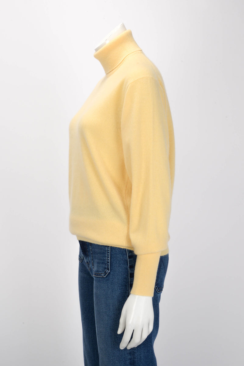 Gucci Pastel Yellow Cashmere Turtle Neck Sweater S