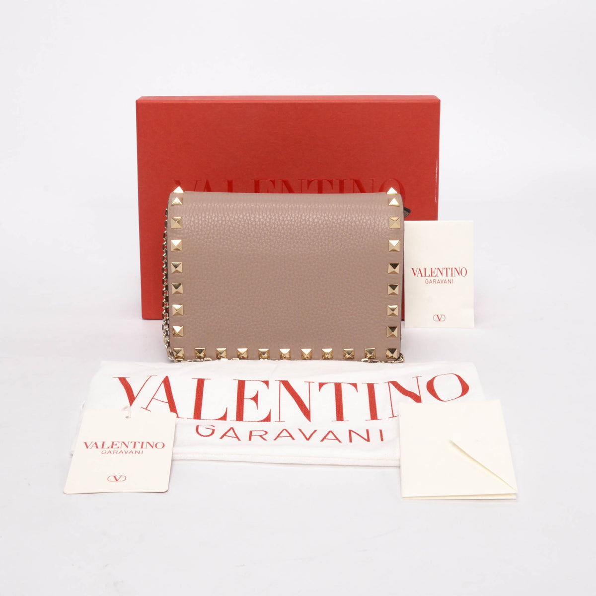 Valentino Poudre Grained Calfskin Rockstud Mini Bag