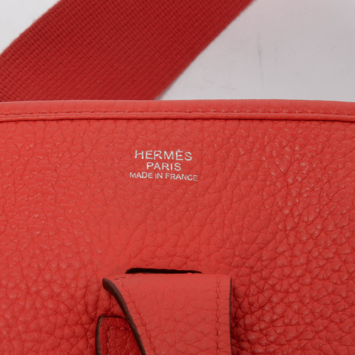 Hermes Rouge Pivoine Taurillon Clemence Evelyne III 29