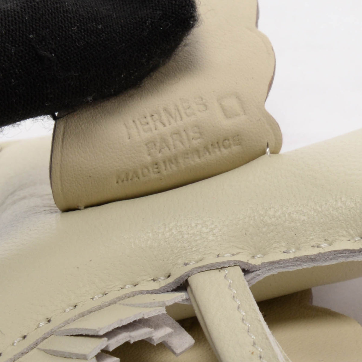 Hermes Craie Lambskin & Alligator Rodeo Pegase PM Bag Charm
