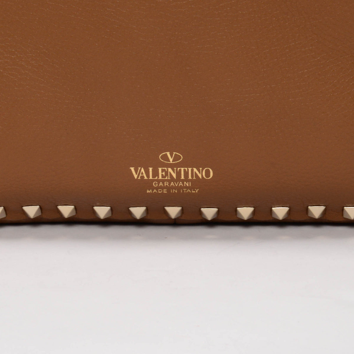 Valentino Black & Tan Grained Calfskin Reversible Rockstud Tote