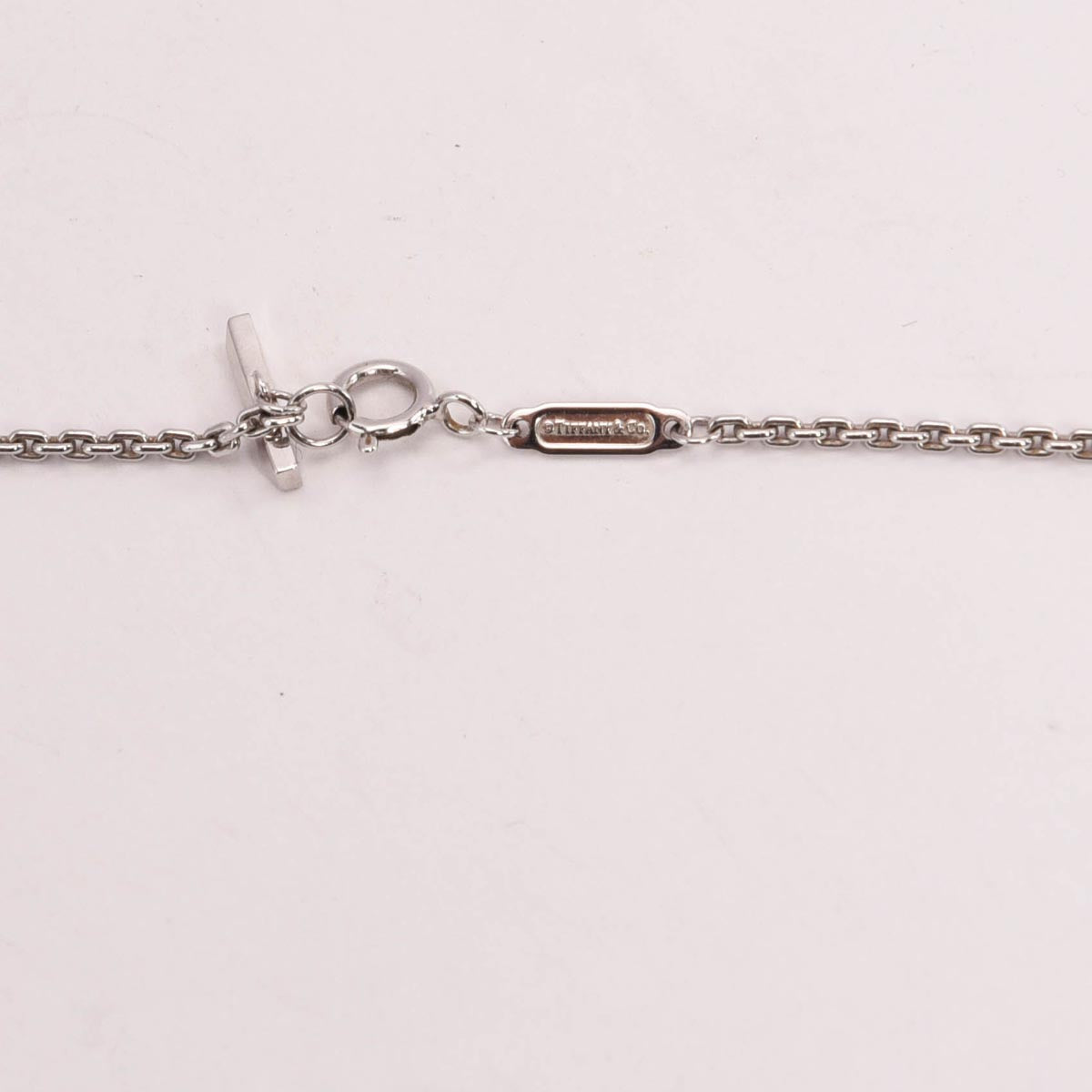 Tiffany & Co 18k White Gold T1 Circle Pendant