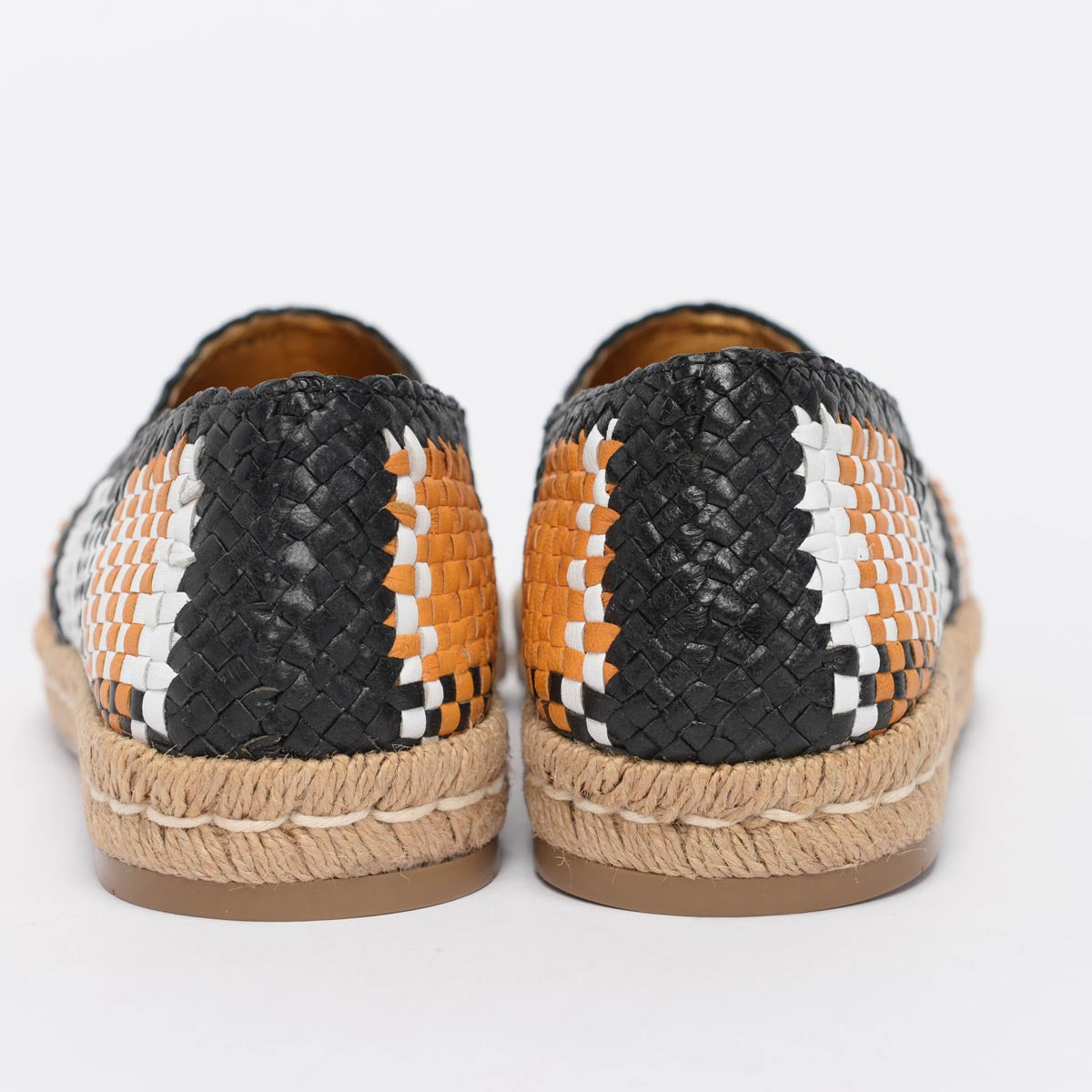 Prada Multi-Colour Woven Leather Espadrilles 40