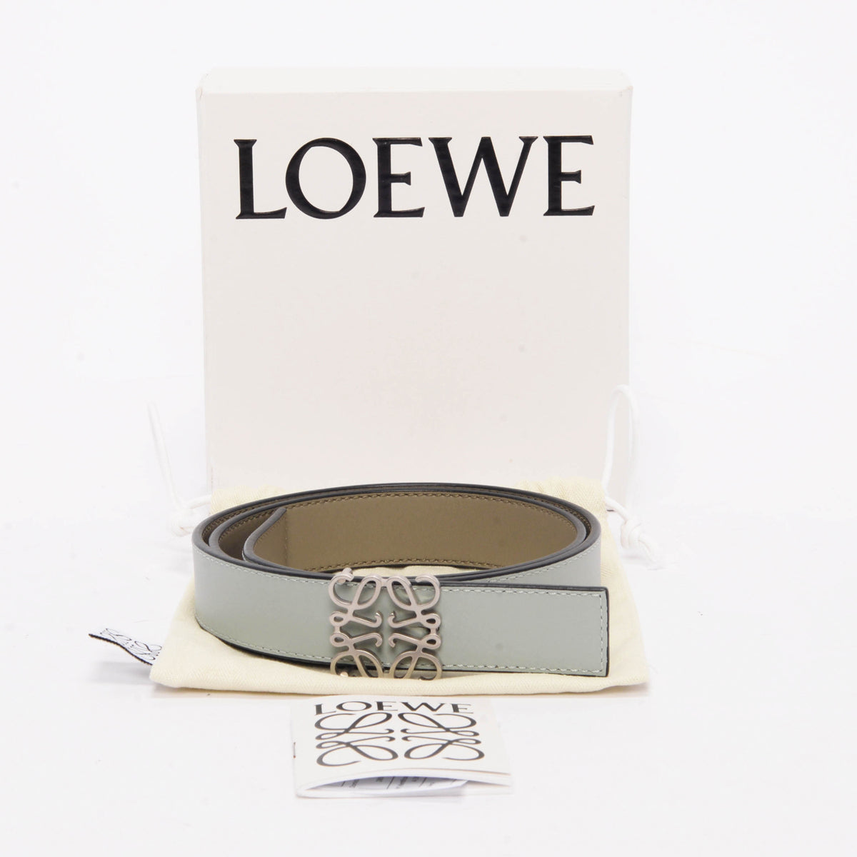 Loewe Bi-Colour Calfskin Reversible Anagram Belt