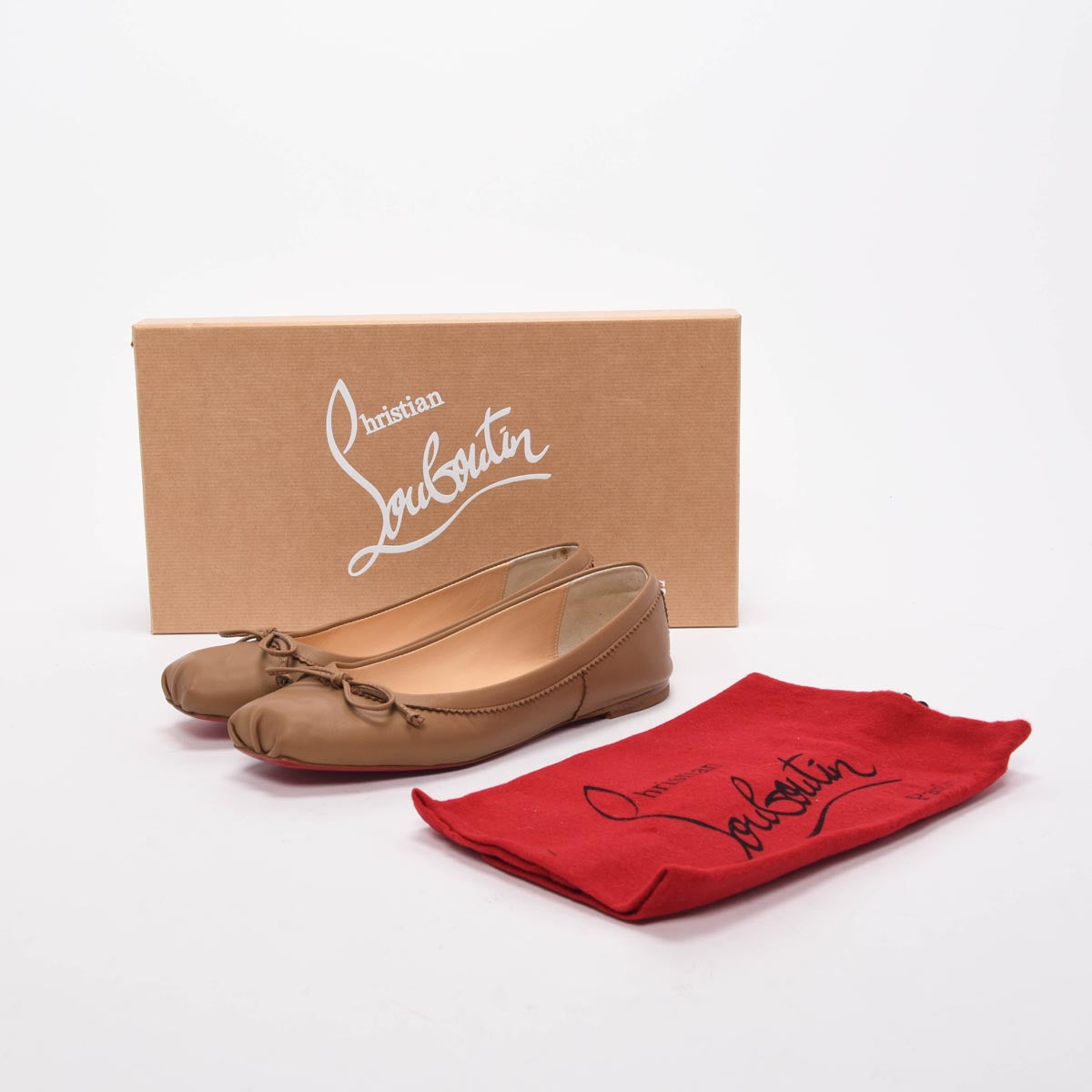 Christian Louboutin Blush Lambskin Mamadrague Flats 36