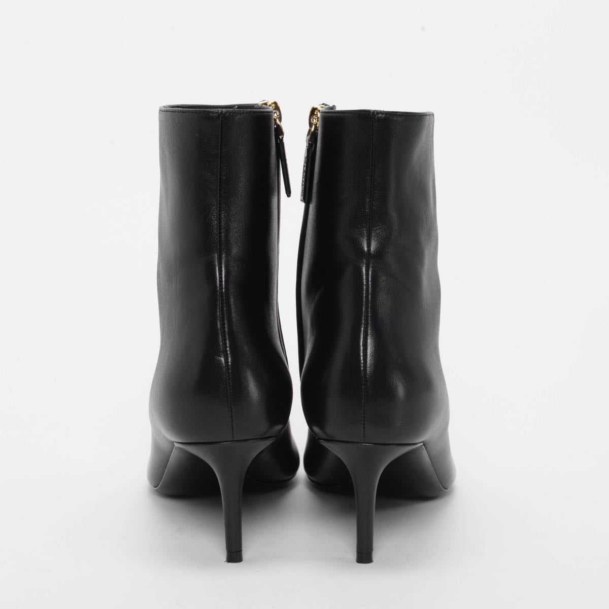 Valentino Black Calfskin Rockstud Pointed Ankle Boots 41