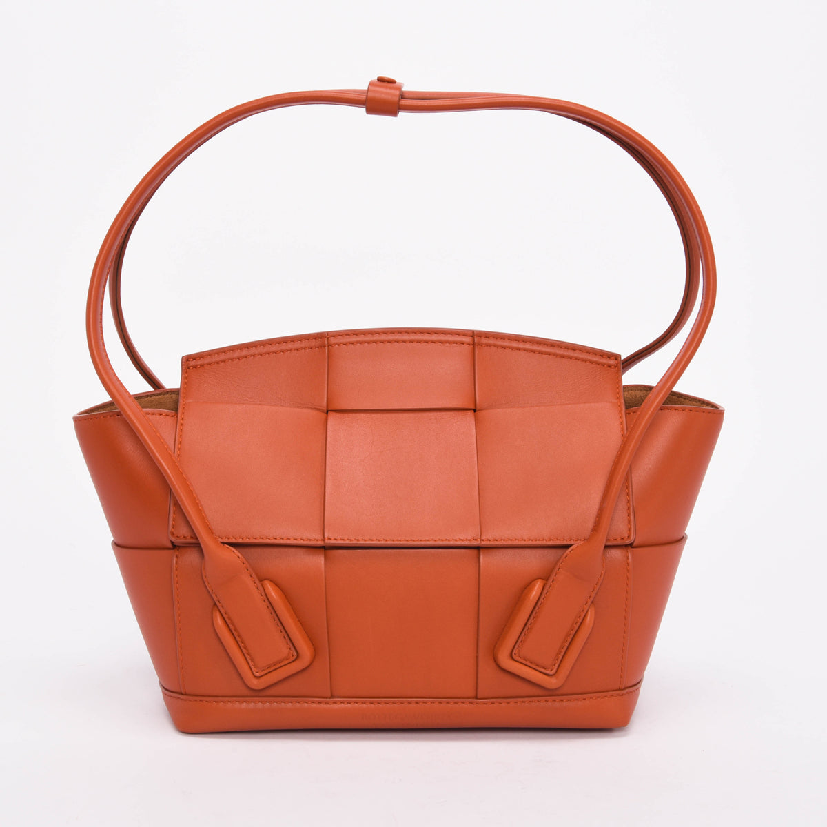 Bottega Veneta Rust Intrecciato Arco Small Tote