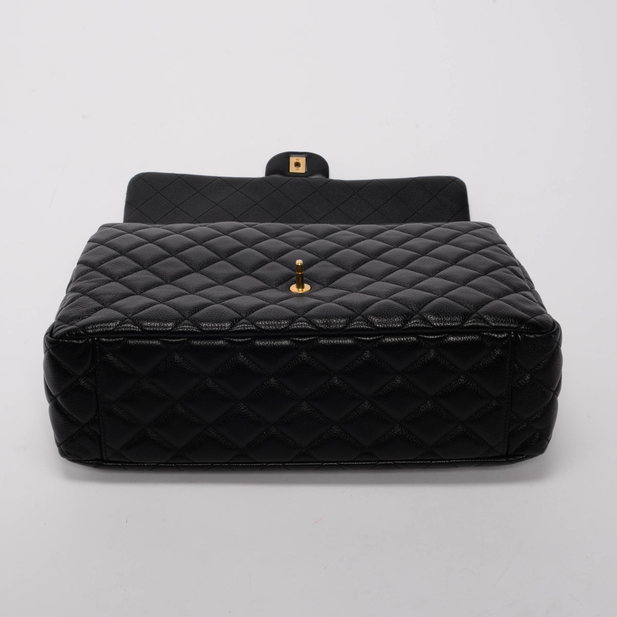 Chanel Black Quilted Caviar Small XXL Travel Flap Bag