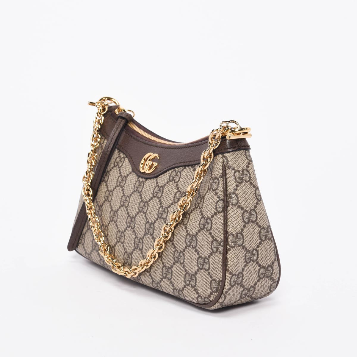 Gucci Brown GG Supreme Ophidia Small Shoulder Bag